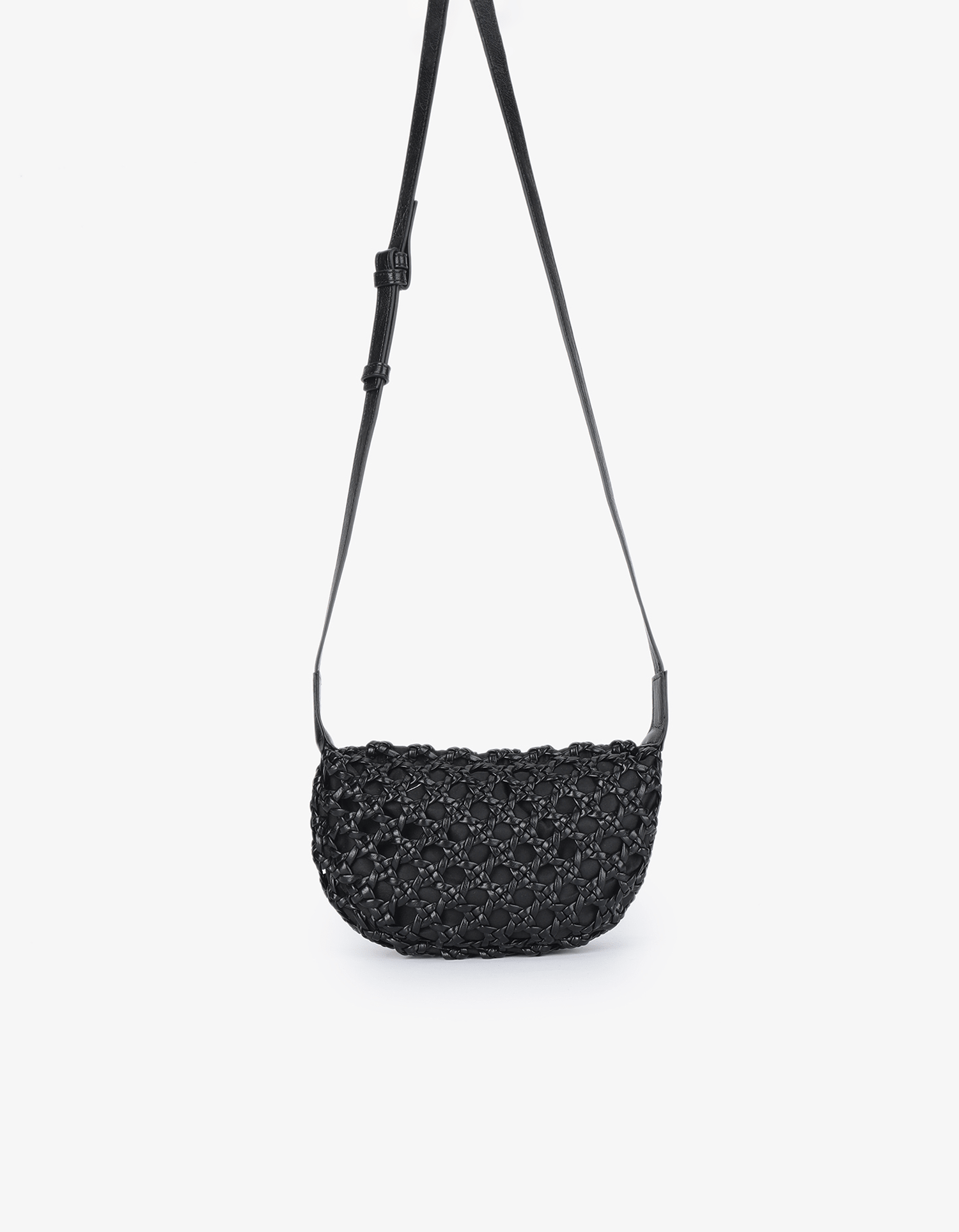ANAIS WOVEN CROSSBODY SMALL BLACK - REMI/REID
