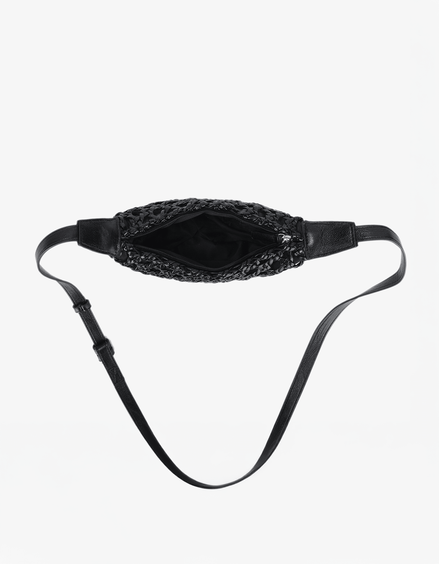ANAIS WOVEN CROSSBODY SMALL BLACK - REMI/REID