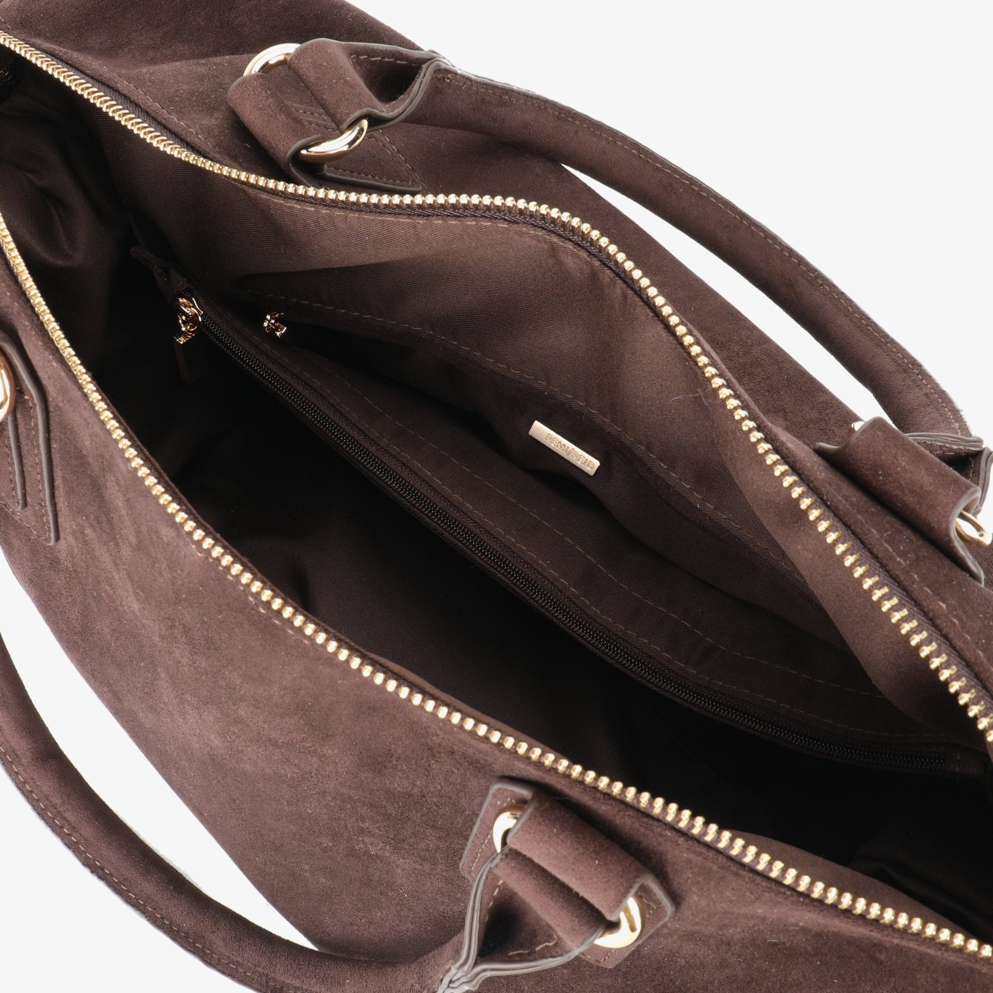 ARTACHO LARGE FAUX SUEDE CHOCOLATE - REMI/REID