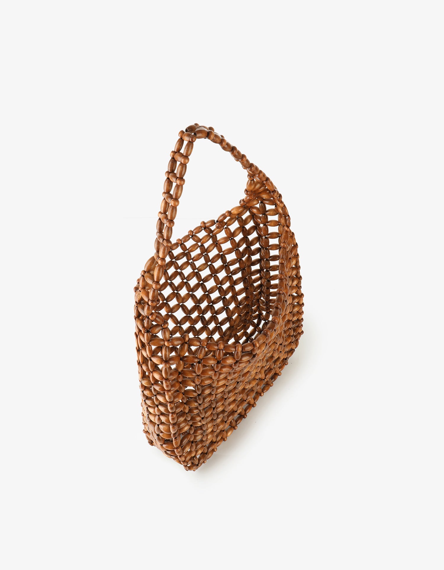 ATALIE BEADED SHOULDER BAG BROWN - REMI/REID