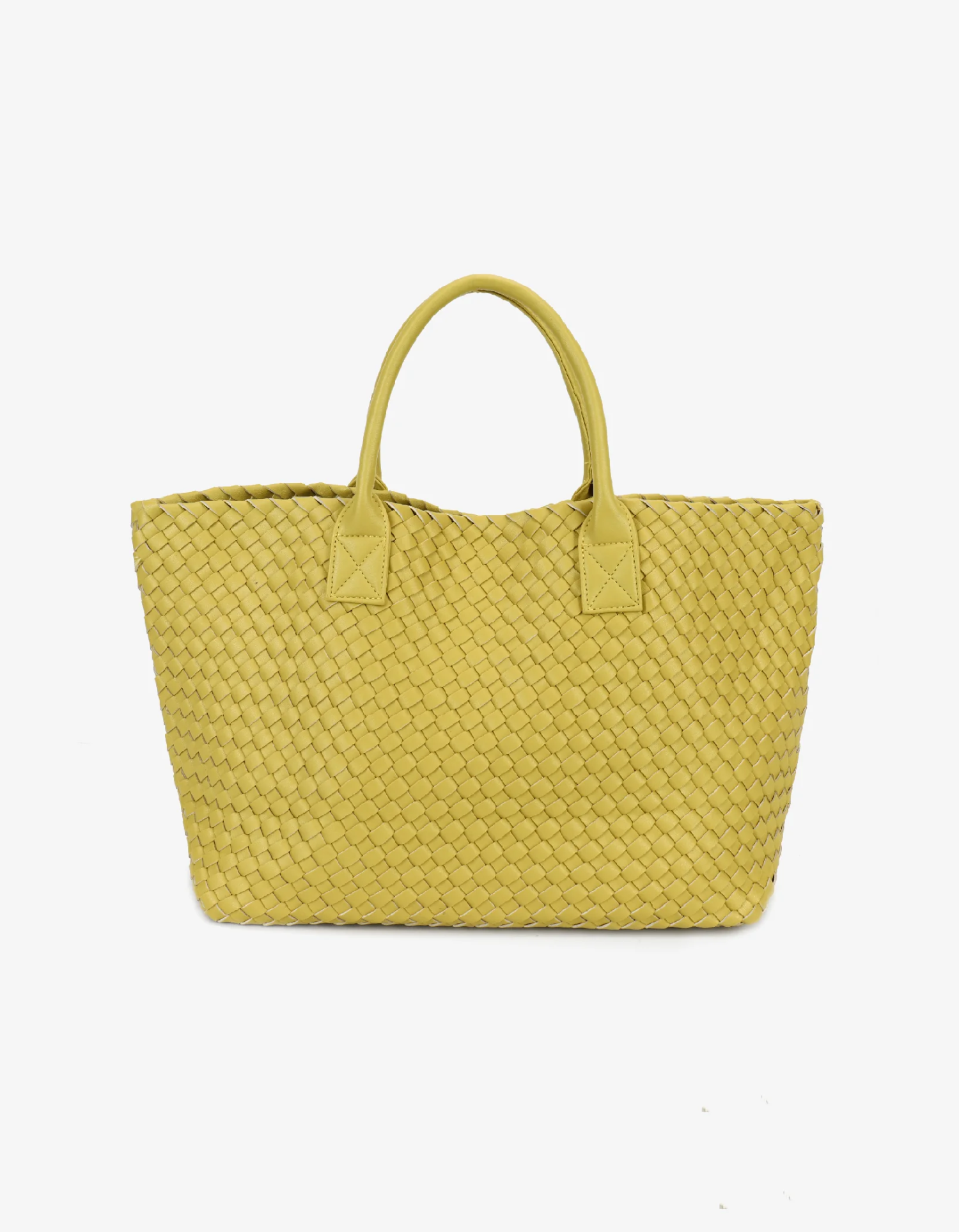 BELLO WOVEN TOTE CHARTREUSE