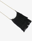 BOCHOA MINI FRINGE FAUX SUEDE BLACK - REMI/REID