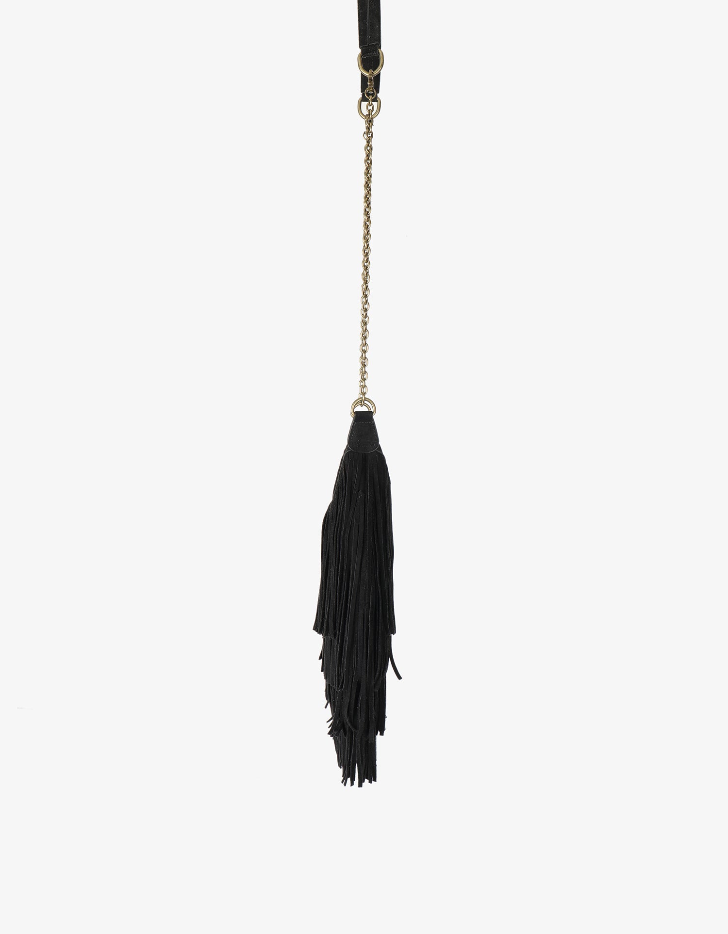 BOCHOA MINI FRINGE FAUX SUEDE BLACK - REMI/REID