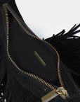 BOCHOA MINI FRINGE FAUX SUEDE BLACK - REMI/REID