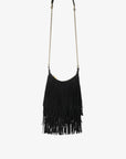 BOCHOA MINI FRINGE FAUX SUEDE BLACK - REMI/REID