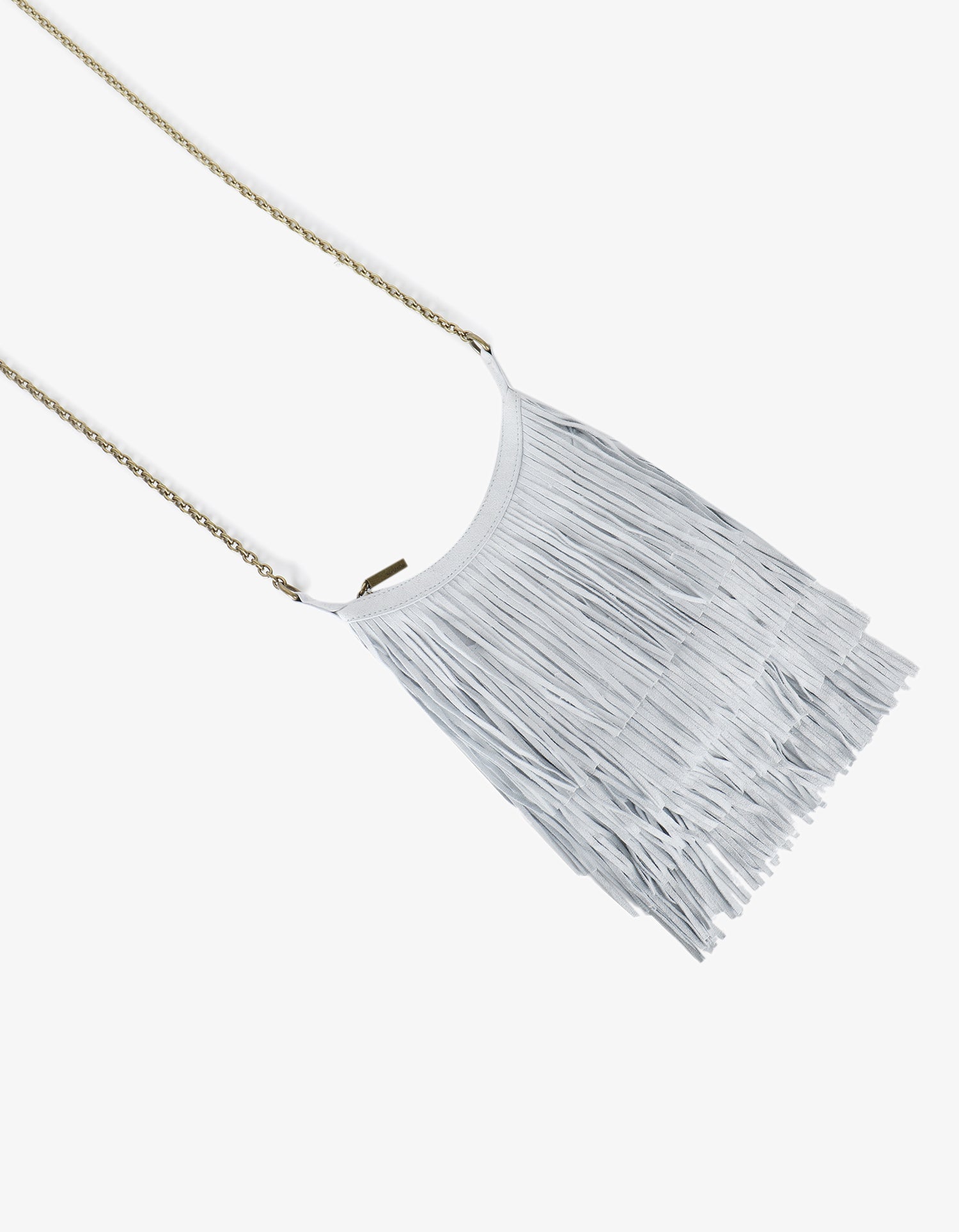 BOCHOA MINI FRINGE FAUX SUEDE BLUE - REMI/REID