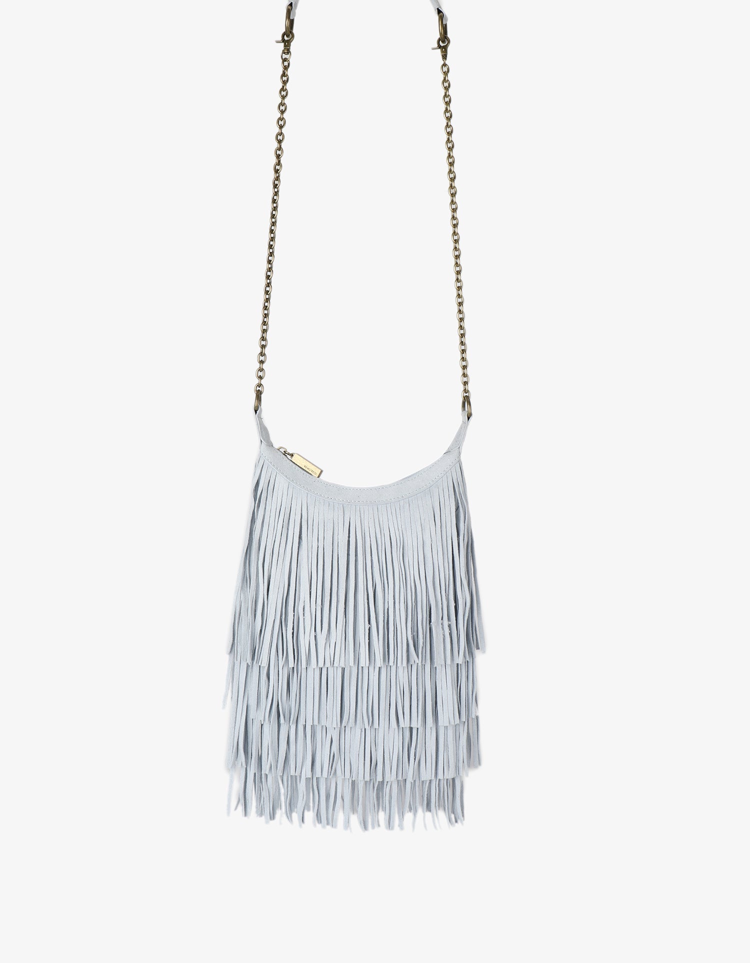 BOCHOA MINI FRINGE FAUX SUEDE BLUE - REMI/REID