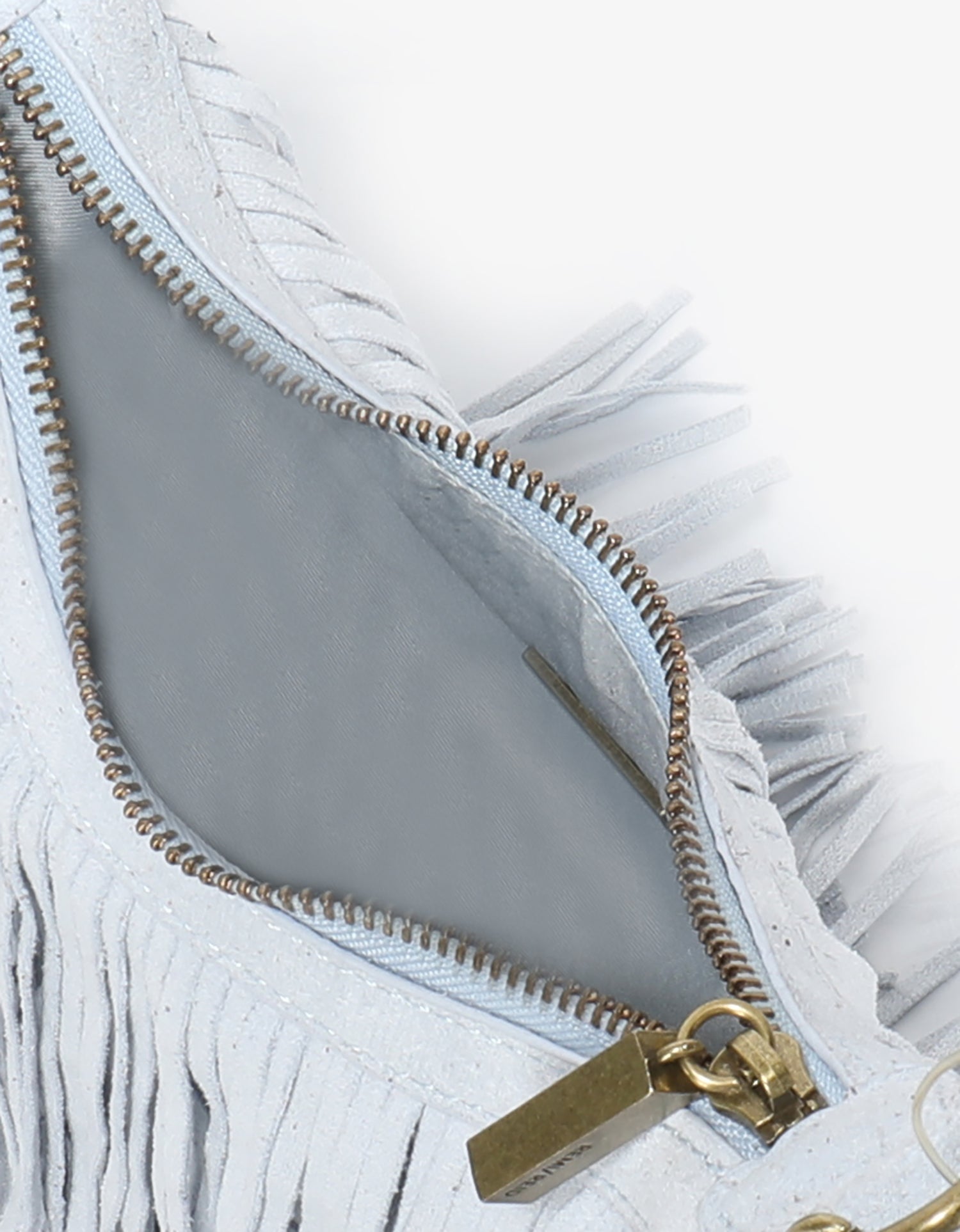 BOCHOA MINI FRINGE FAUX SUEDE BLUE - REMI/REID