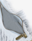 BOCHOA MINI FRINGE FAUX SUEDE BLUE - REMI/REID
