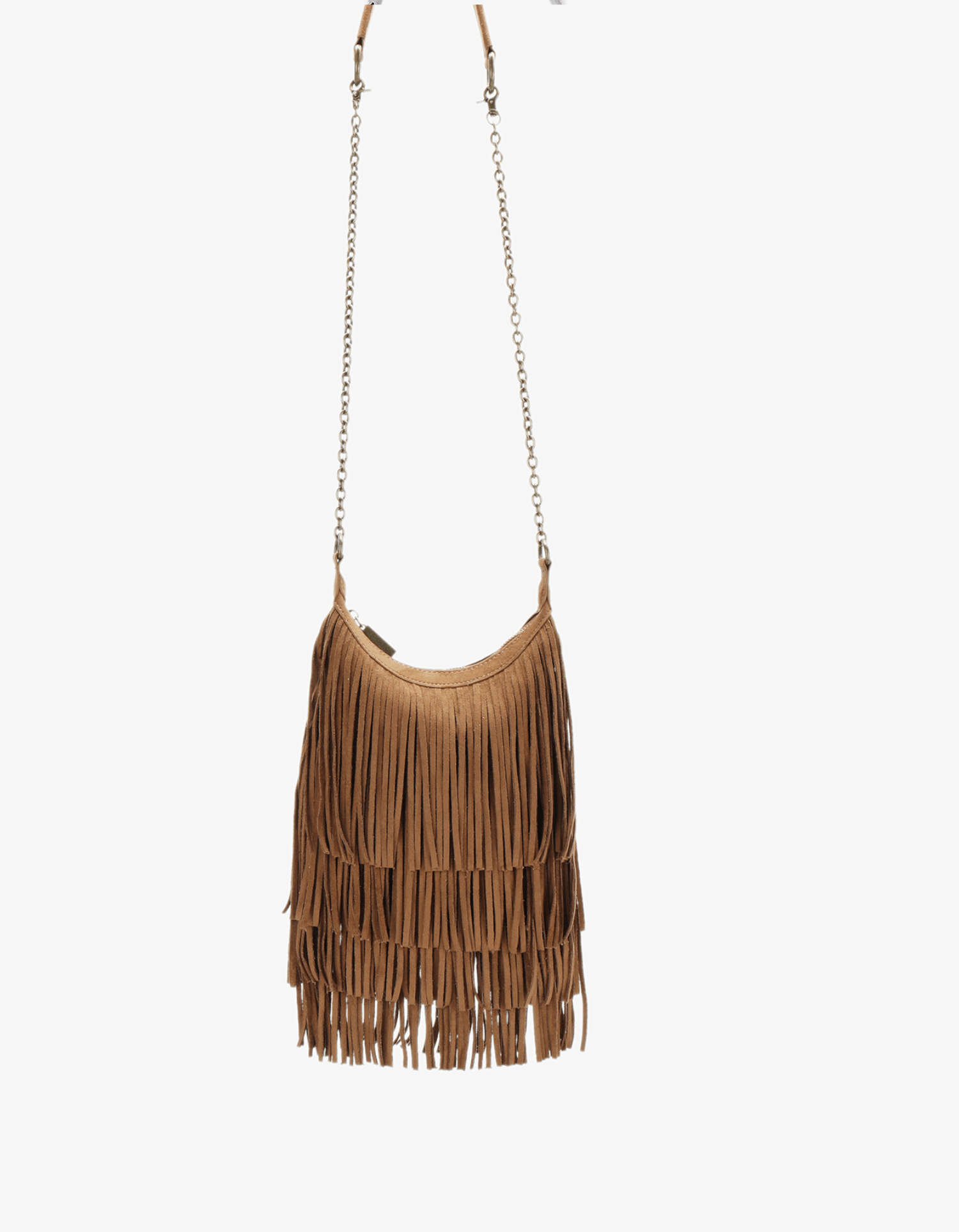 BOCHOA MINI FRINGE FAUX SUEDE CAMEL - REMI/REID