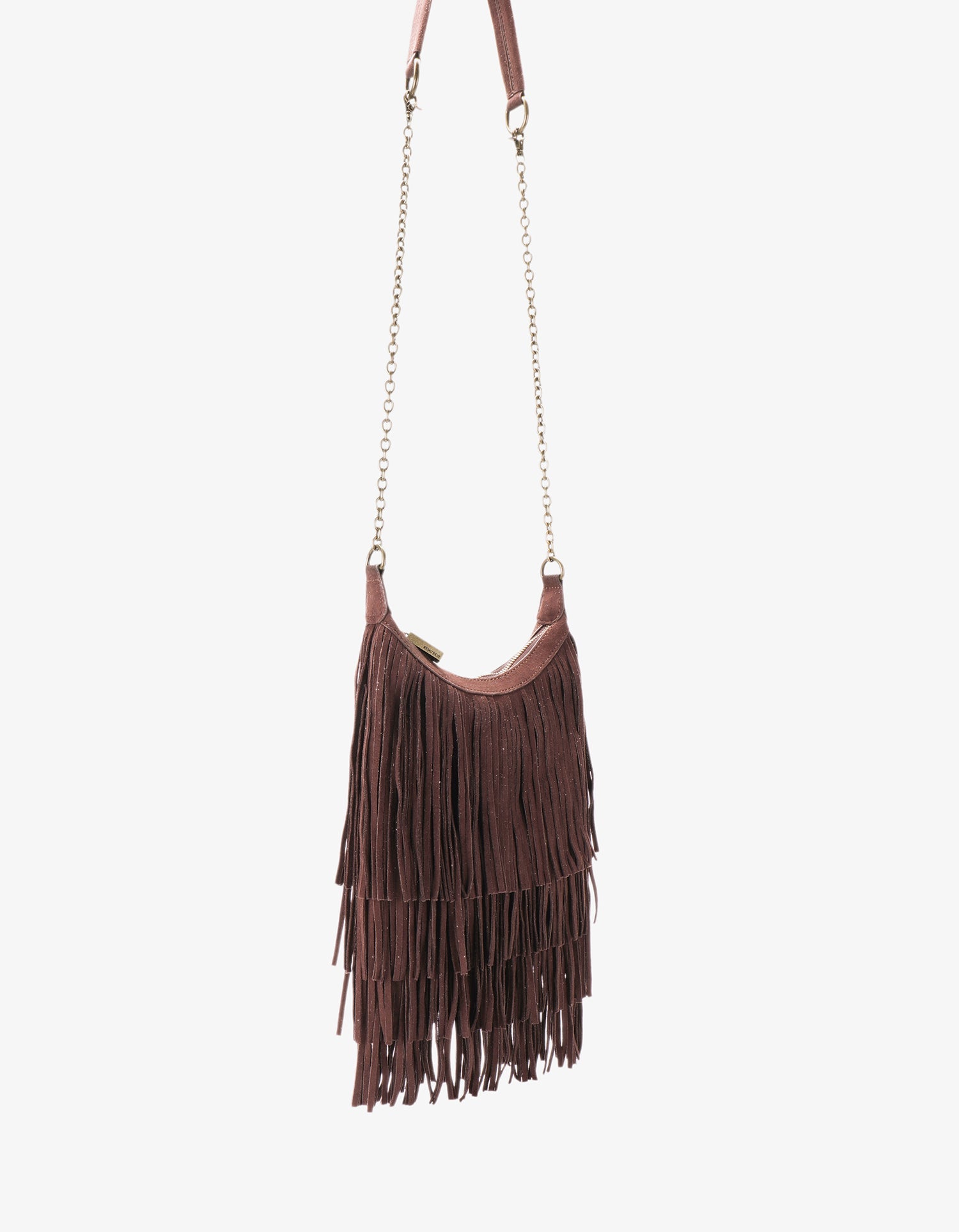 BOCHOA MINI FRINGE FAUX SUEDE CHOCOLATE - REMI/REID