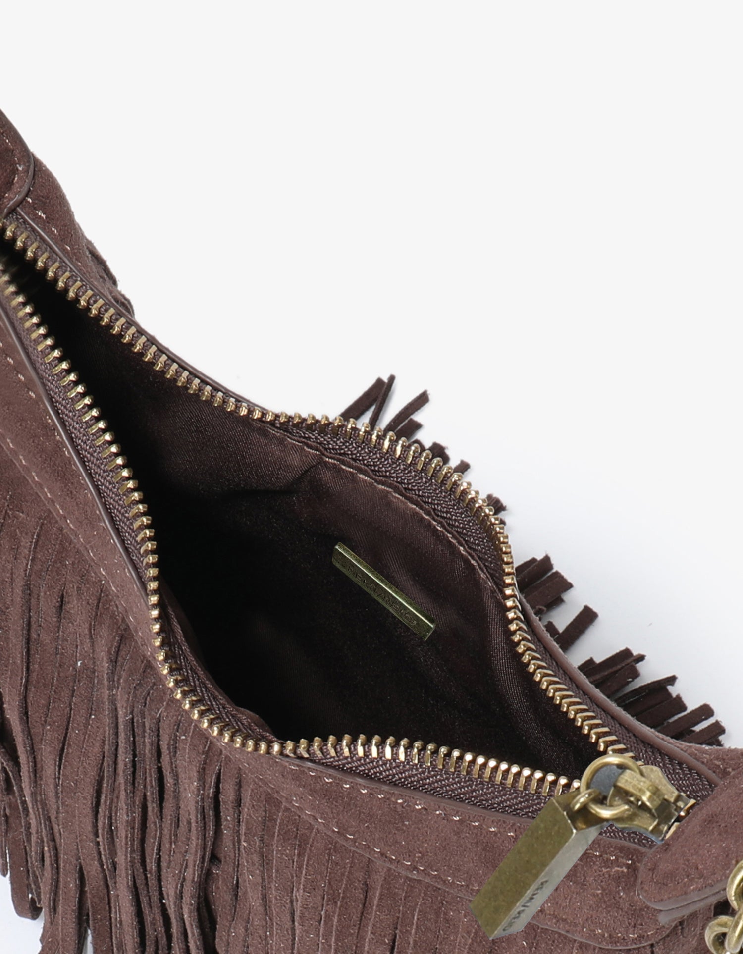 BOCHOA MINI FRINGE FAUX SUEDE CHOCOLATE - REMI/REID