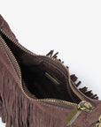 BOCHOA MINI FRINGE FAUX SUEDE CHOCOLATE - REMI/REID