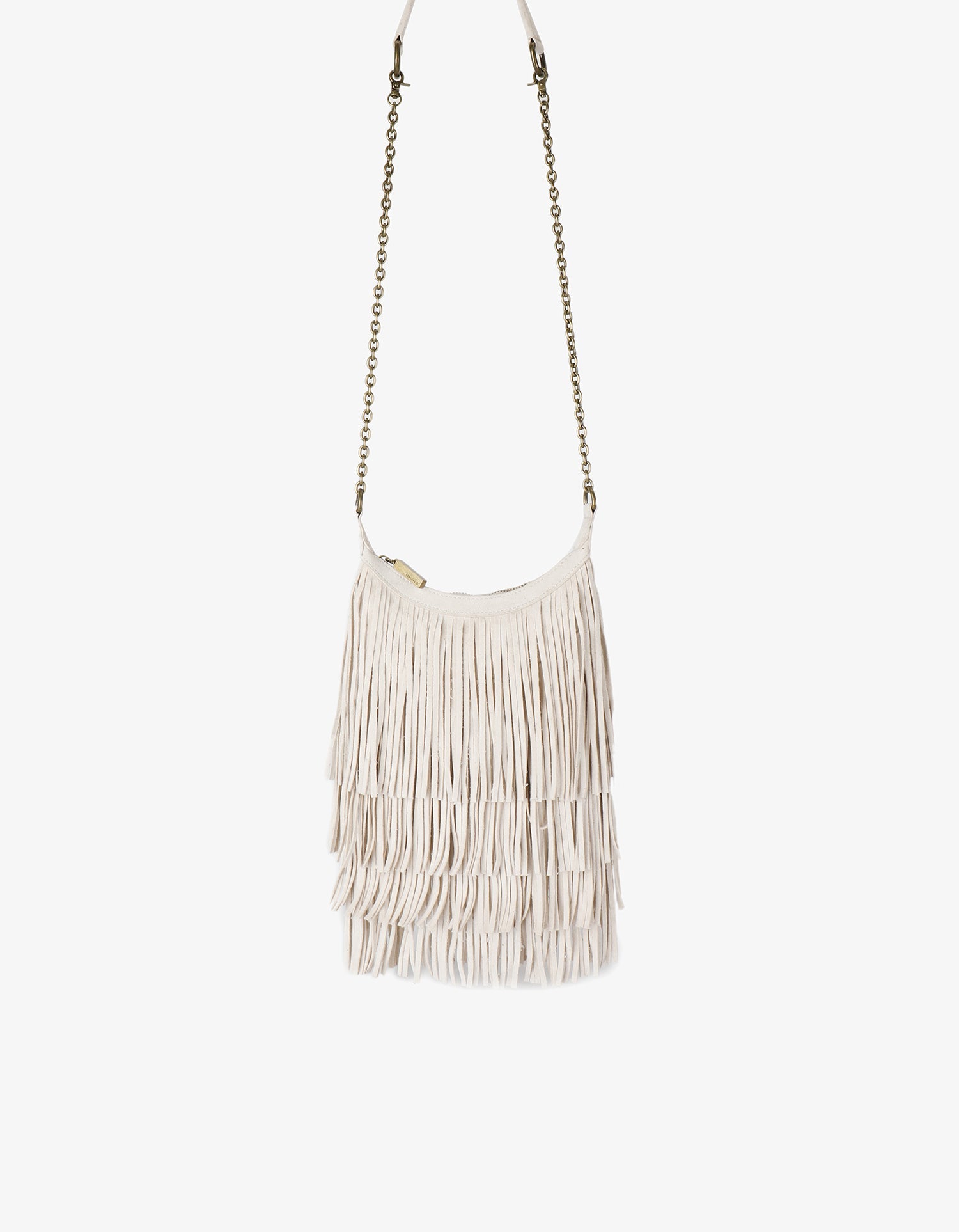 BOCHOA MINI FRINGE FAUX SUEDE CREAM - REMI/REID
