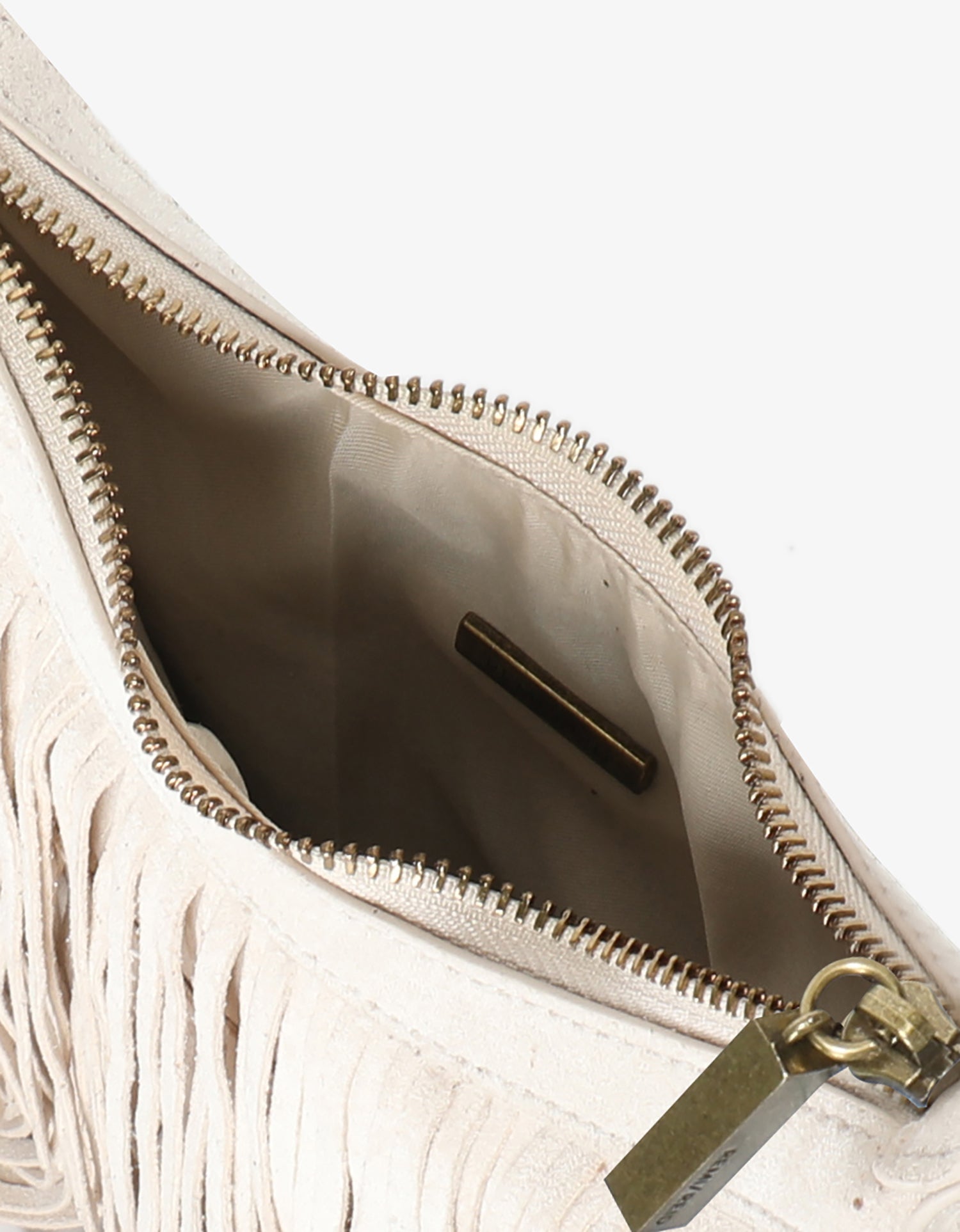BOCHOA MINI FRINGE FAUX SUEDE CREAM - REMI/REID