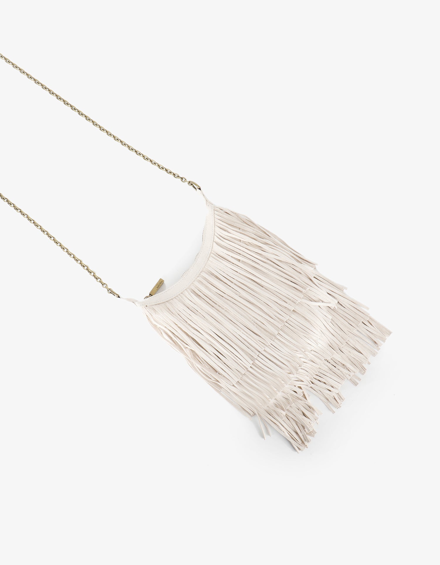 BOCHOA MINI FRINGE FAUX SUEDE CREAM - REMI/REID