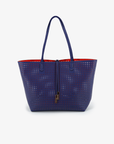 DEPARTURE TOTE PERFORATED SQUARE ROYAL BLUE/CORAL