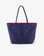 DEPARTURE TOTE PERFORATED SQUARE ROYAL BLUE/CORAL - REMI/REID