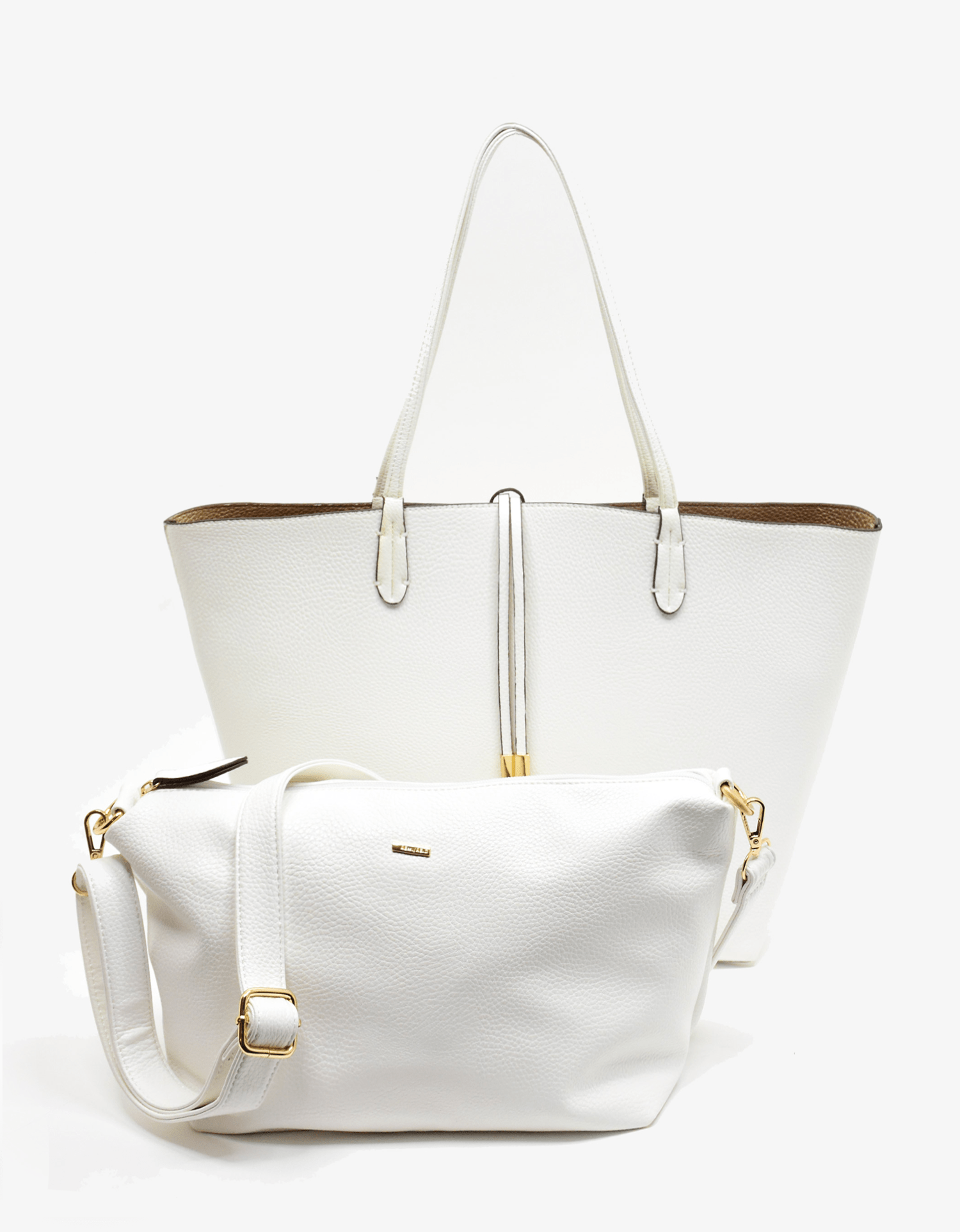 DEPARTURE TOTE WHITE/GOLD - REMI/REID