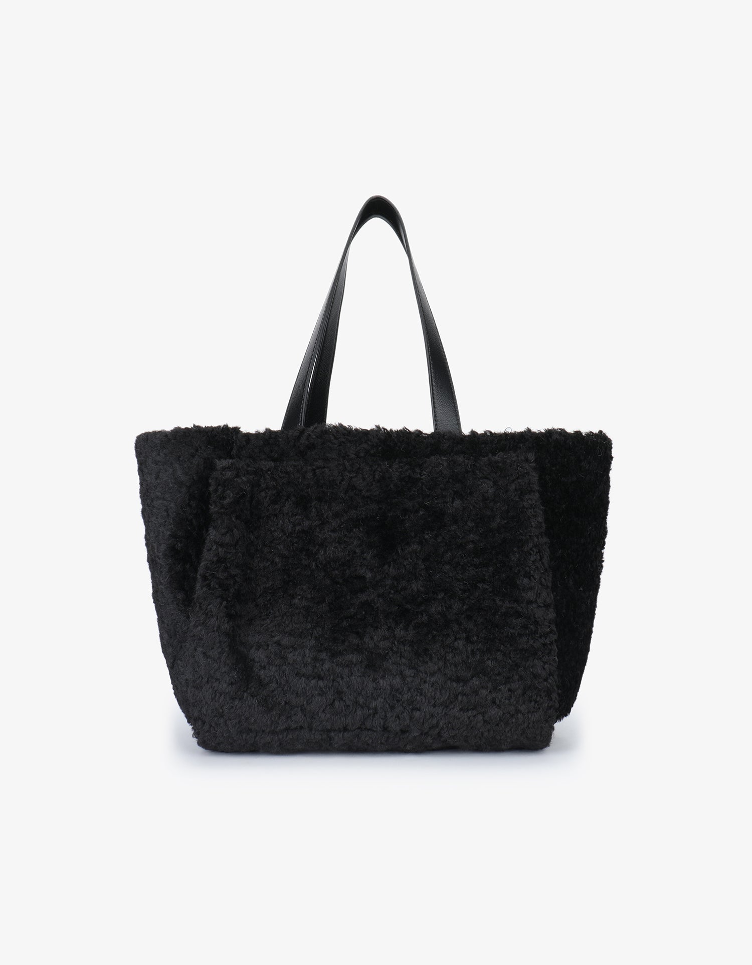 ELLA EAST WEST TOTE SHEARLING BLACK - REMI/REID
