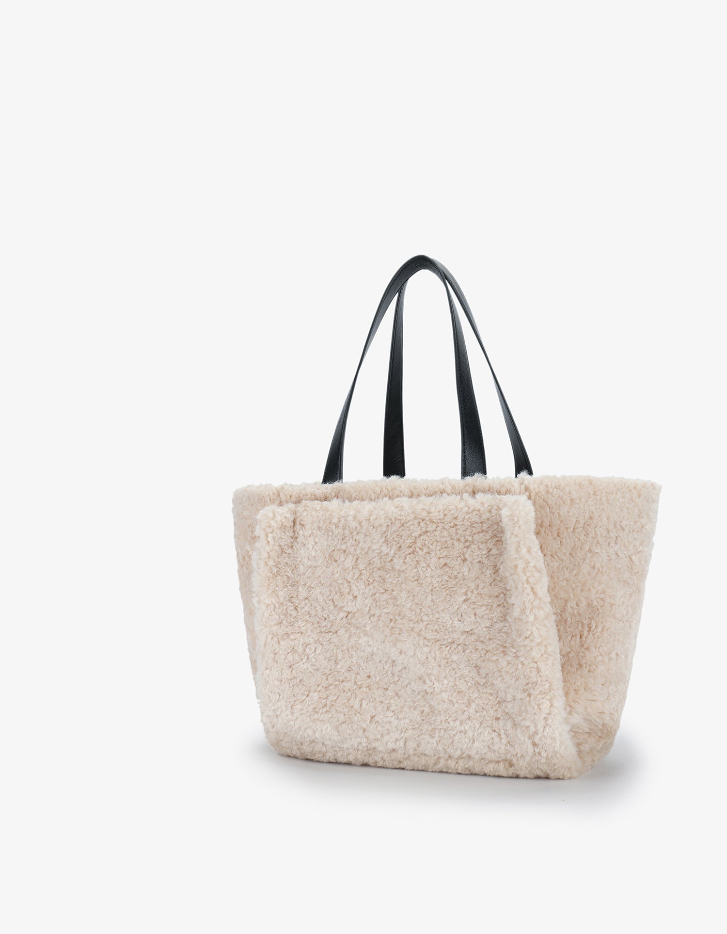 ELLA EAST WEST TOTE SHEARLING CREAM - REMI/REID