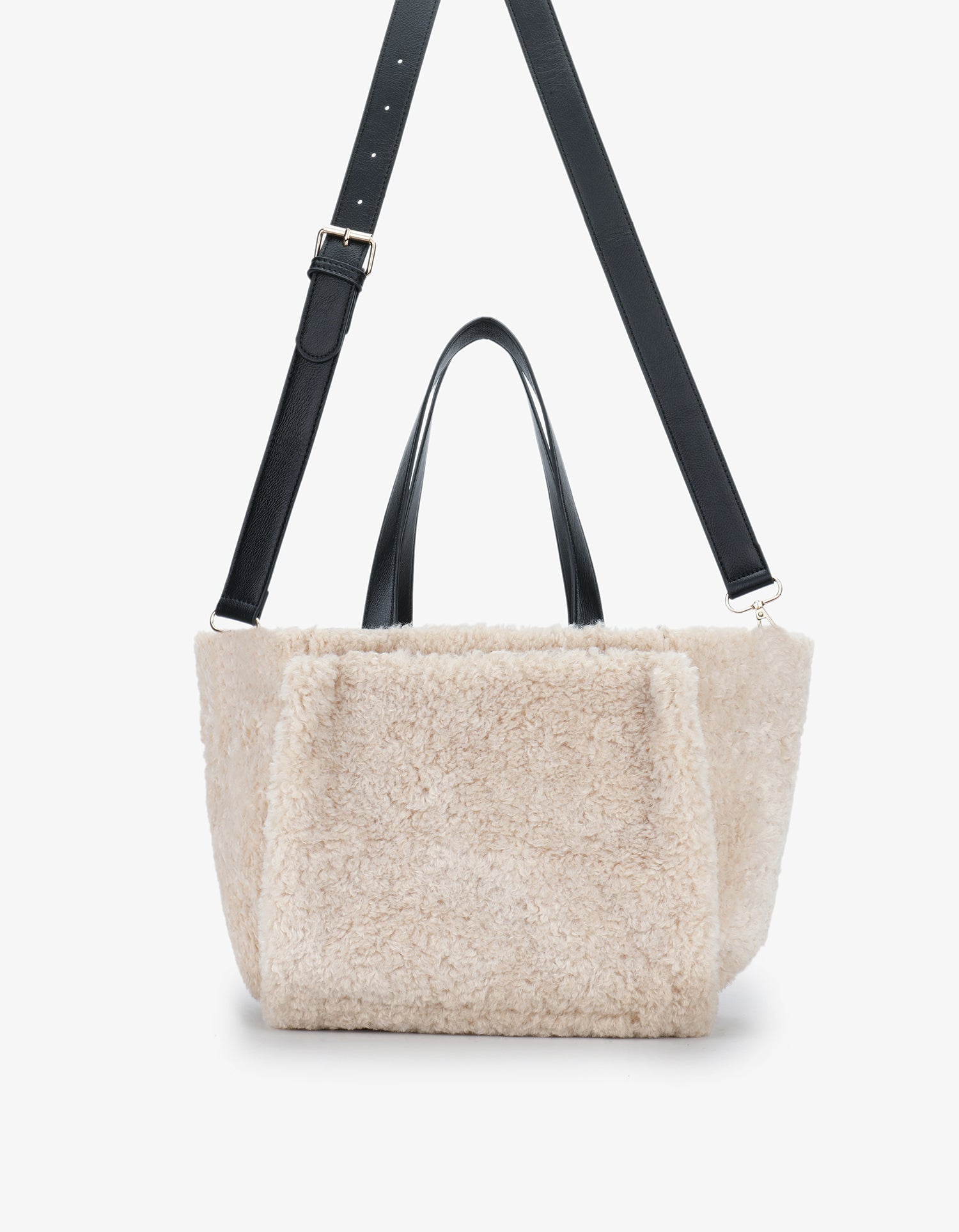 ELLA EAST WEST TOTE SHEARLING CREAM - REMI/REID