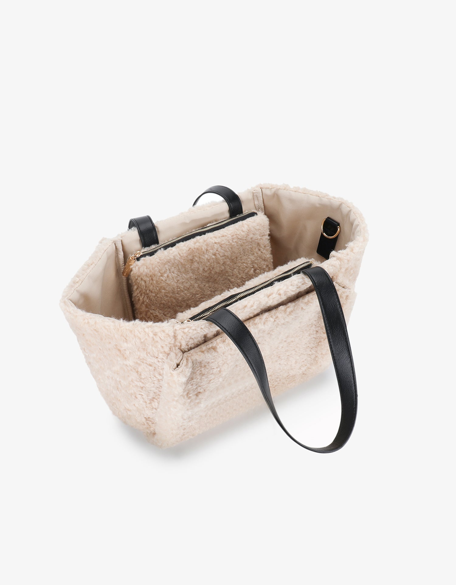 ELLA EAST WEST TOTE SHEARLING CREAM - REMI/REID
