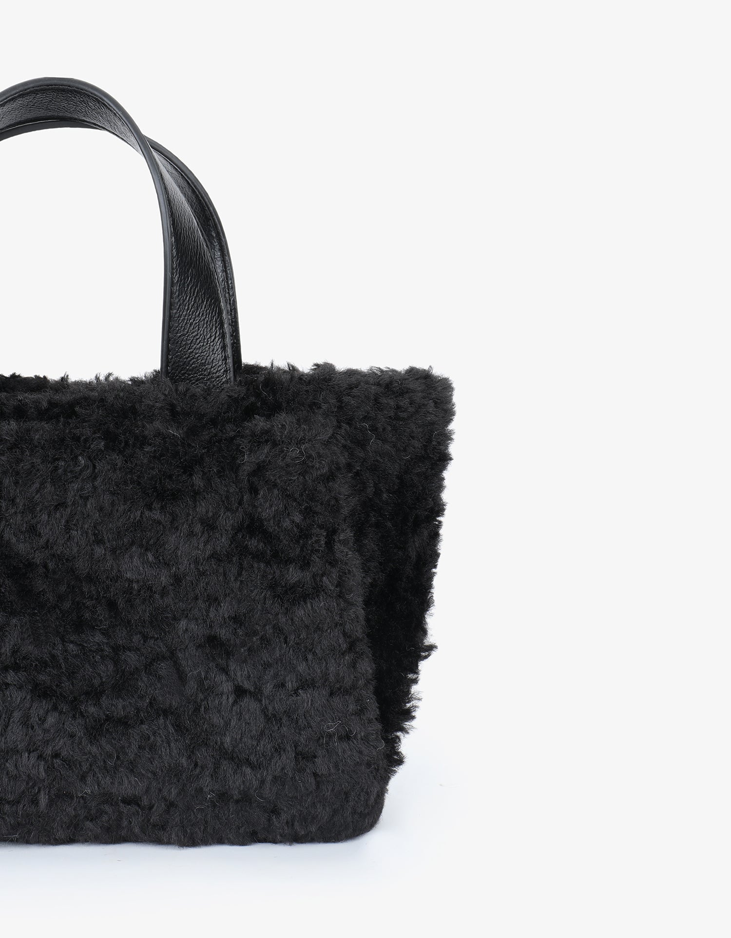 ELLA MINI TOTE SHEARLING BLACK - REMI/REID