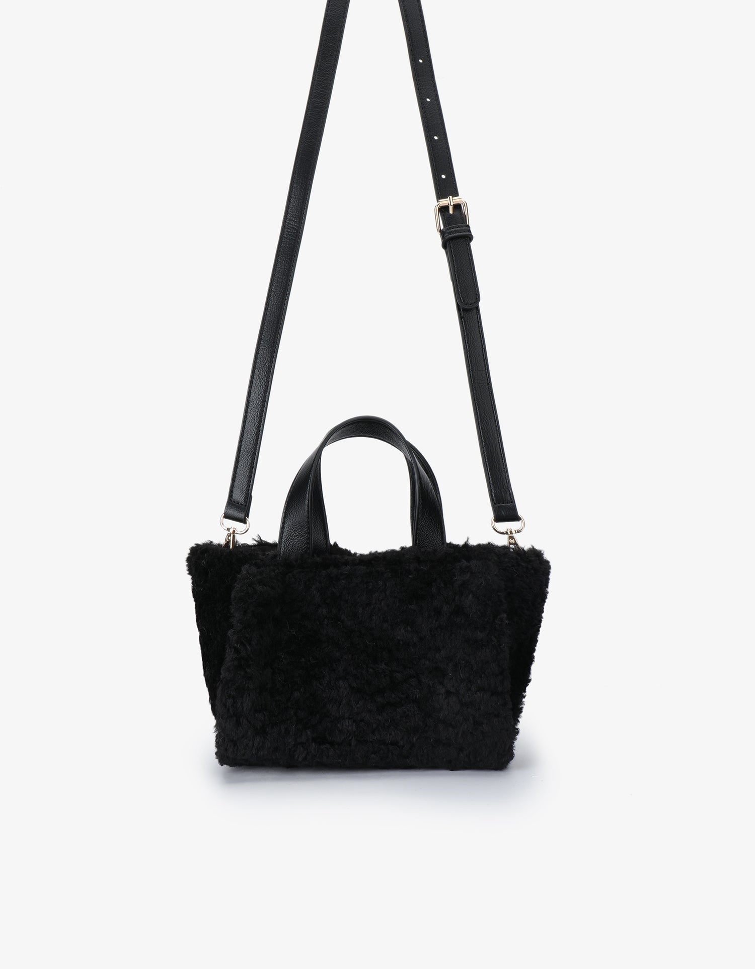 ELLA MINI TOTE SHEARLING BLACK - REMI/REID