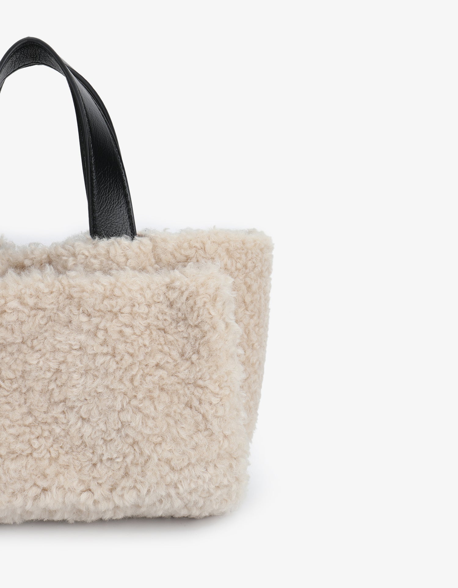 ELLA MINI TOTE SHEARLING CREAM - REMI/REID