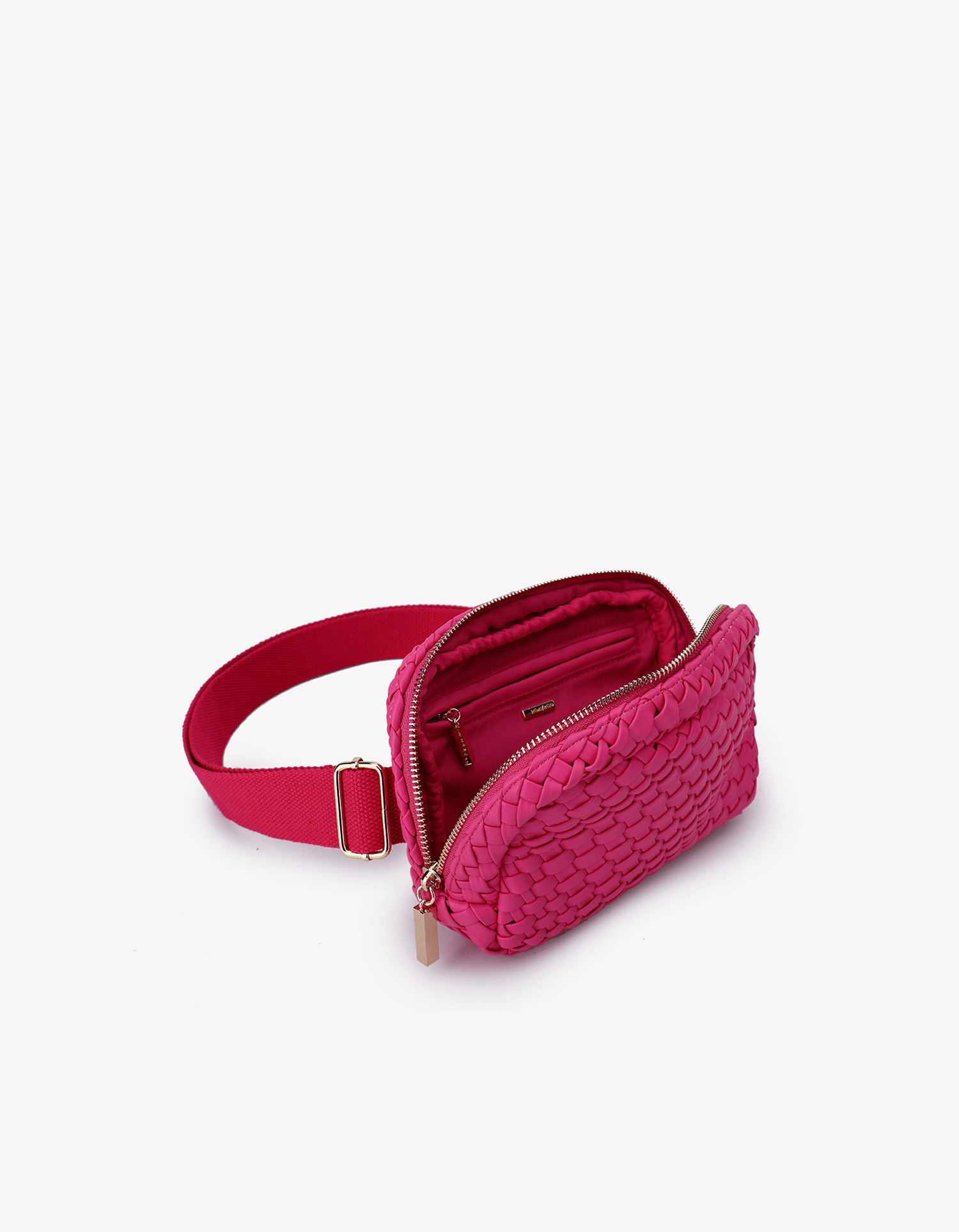 EVERLEIGH WOVEN BELT BAG HOT PINK - REMI/REID