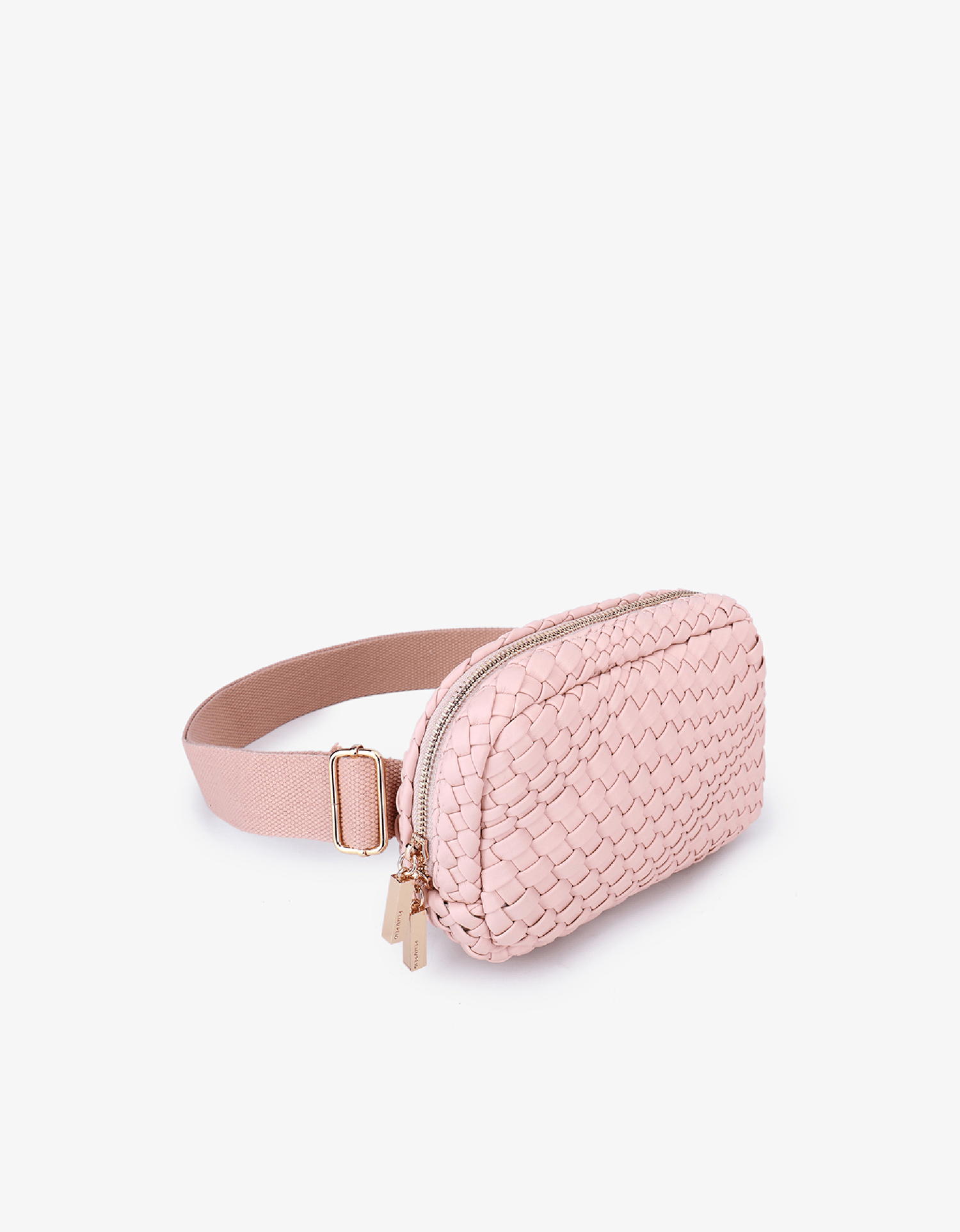 EVERLEIGH WOVEN BELT BAG PINK - REMI/REID