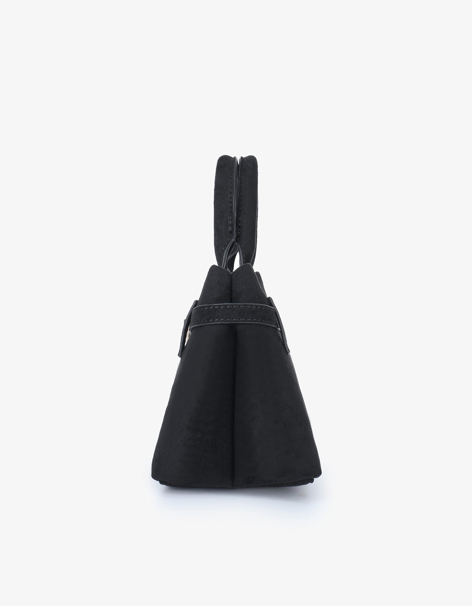 GREER MINI DOCTOR BAG FAUX SUEDE BLACK - REMI/REID