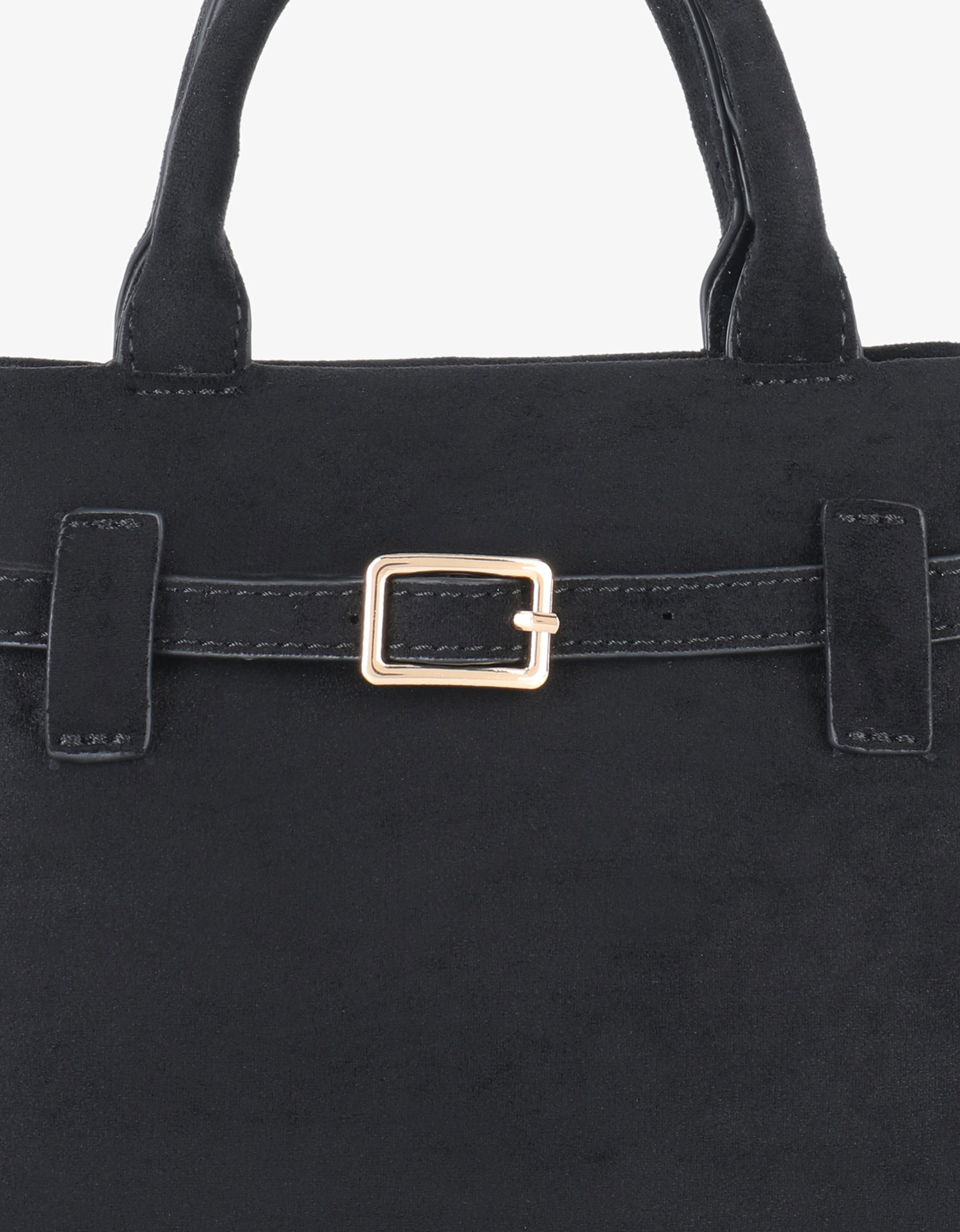 GREER MINI DOCTOR BAG FAUX SUEDE BLACK - REMI/REID