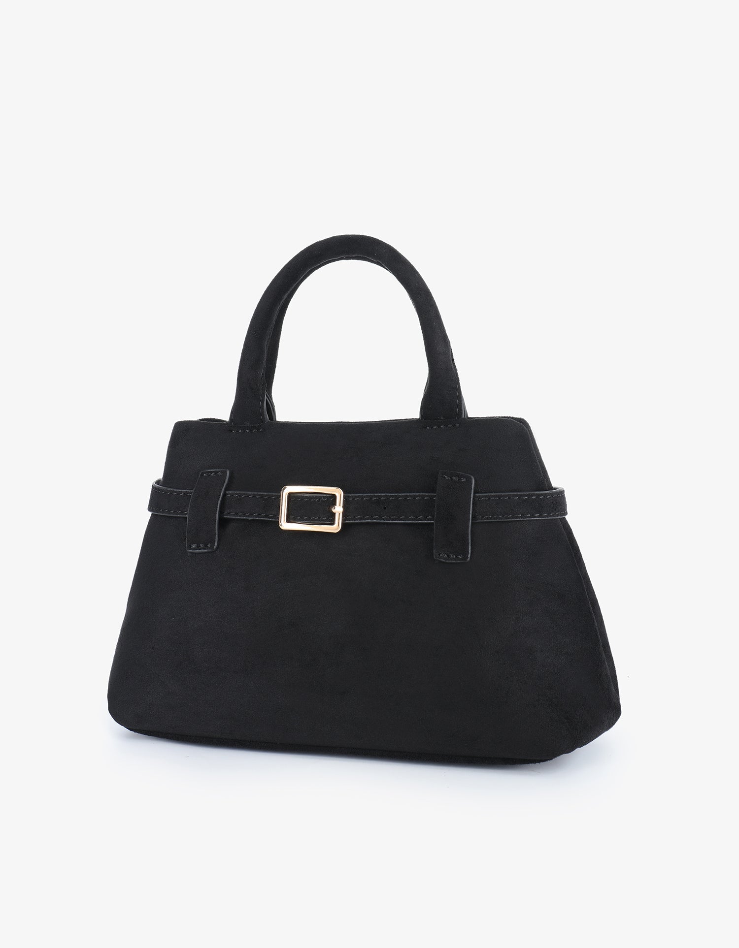 GREER MINI DOCTOR BAG FAUX SUEDE BLACK - REMI/REID