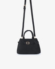 GREER MINI DOCTOR BAG FAUX SUEDE BLACK - REMI/REID