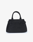 GREER MINI DOCTOR BAG FAUX SUEDE BLACK - REMI/REID