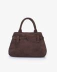 GREER MINI DOCTOR BAG FAUX SUEDE CHOCOLATE - REMI/REID