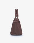 GREER MINI DOCTOR BAG FAUX SUEDE CHOCOLATE - REMI/REID