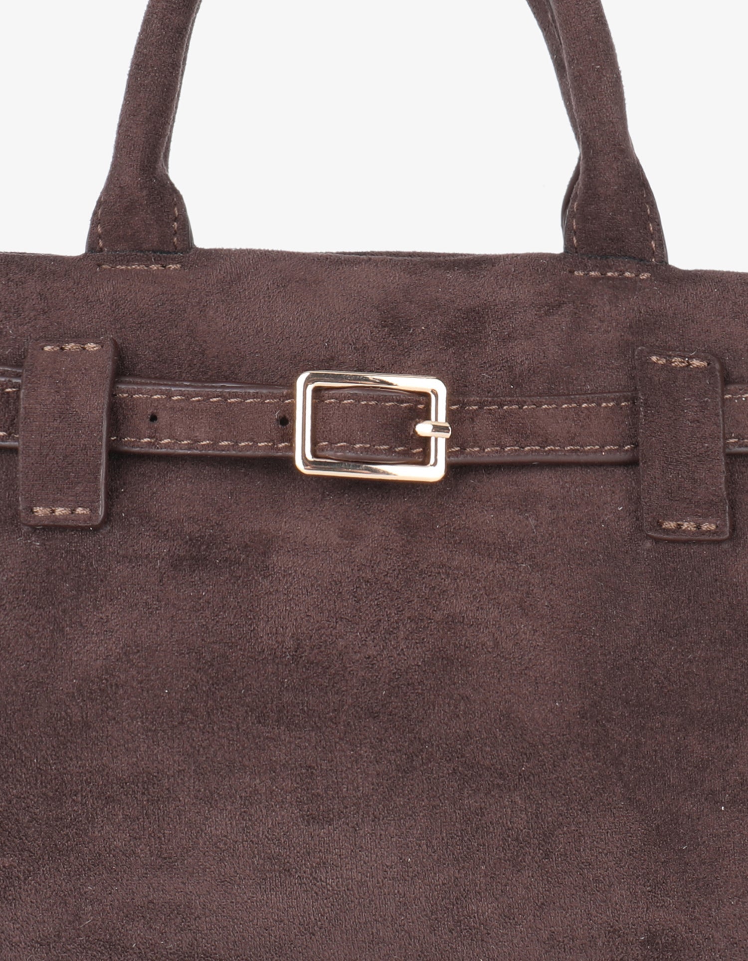 GREER MINI DOCTOR BAG FAUX SUEDE CHOCOLATE - REMI/REID