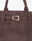 GREER MINI DOCTOR BAG FAUX SUEDE CHOCOLATE - REMI/REID