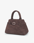 GREER MINI DOCTOR BAG FAUX SUEDE CHOCOLATE - REMI/REID
