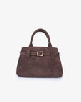 GREER MINI DOCTOR BAG FAUX SUEDE CHOCOLATE - REMI/REID