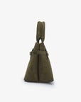 GREER MINI DOCTOR BAG FAUX SUEDE OLIVE - REMI/REID