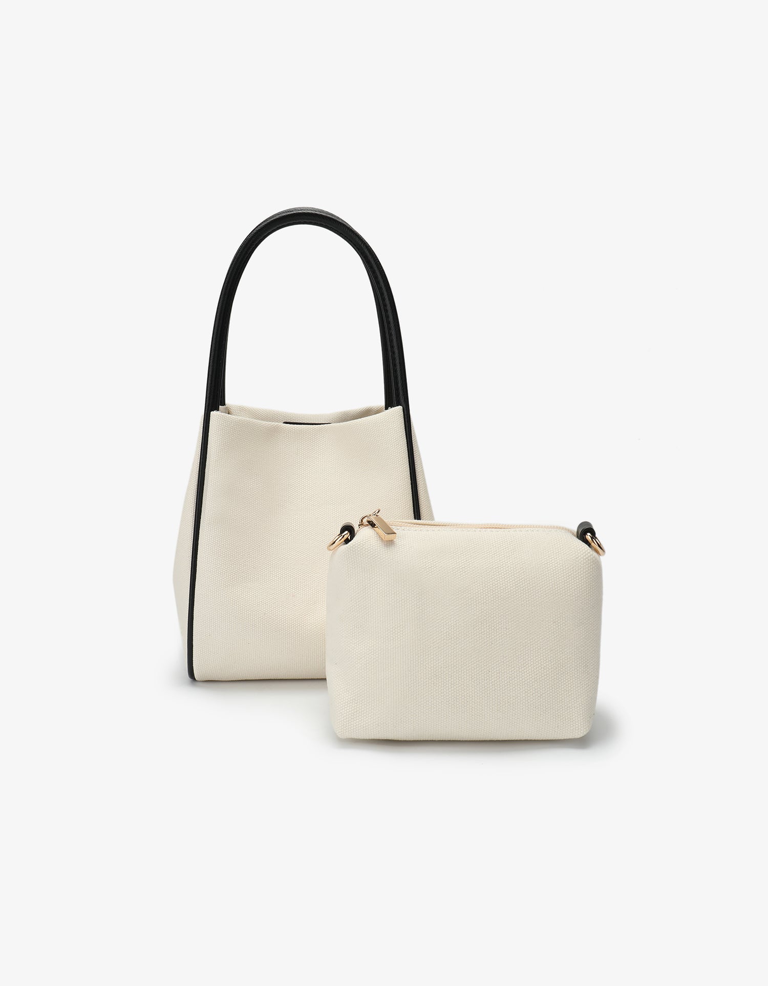 HOLLACE MINI TOTE CANVAS CONTRAST PIPING BLACK - REMI/REID