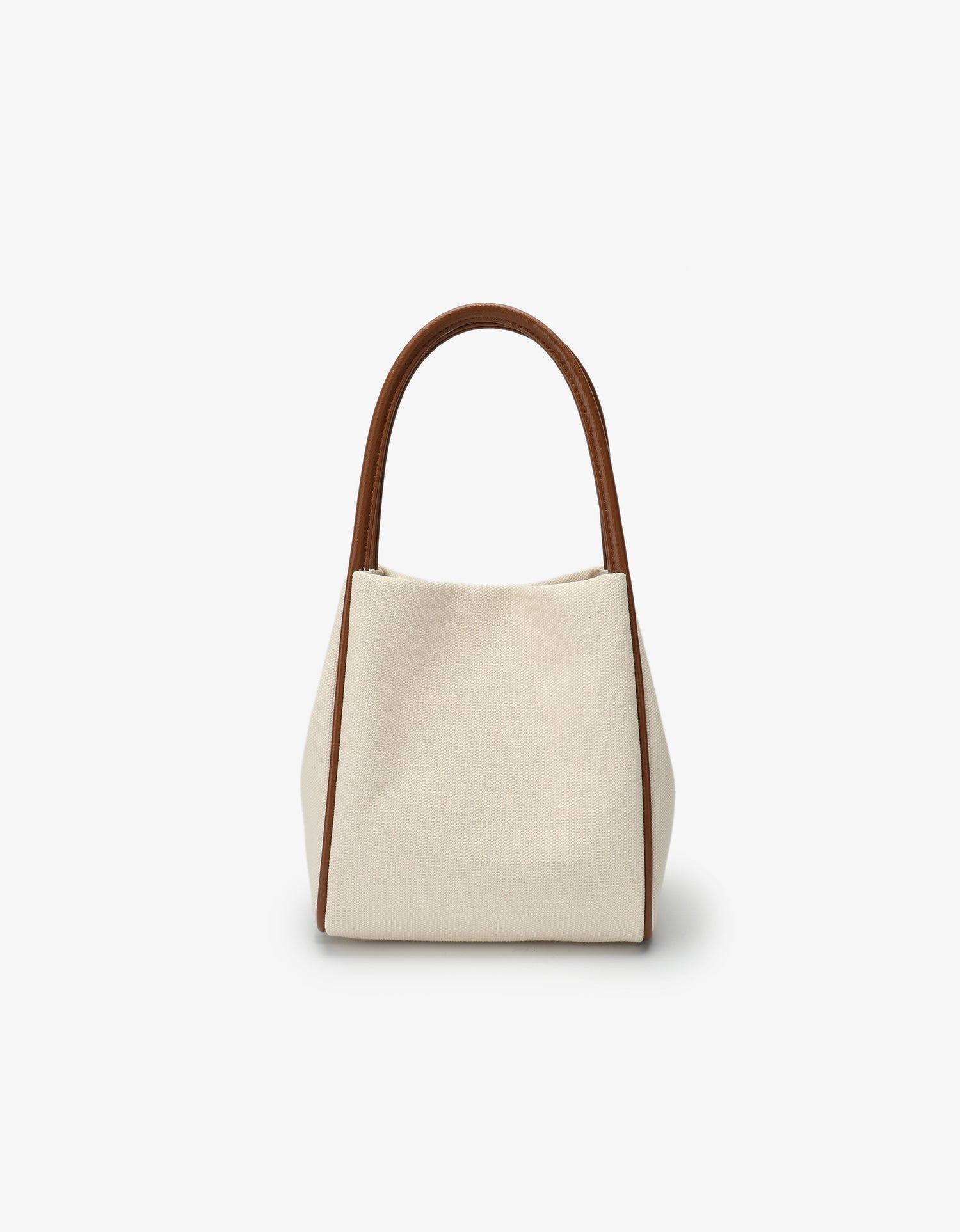 HOLLACE MINI TOTE CANVAS CONTRAST PIPING BROWN - REMI/REID