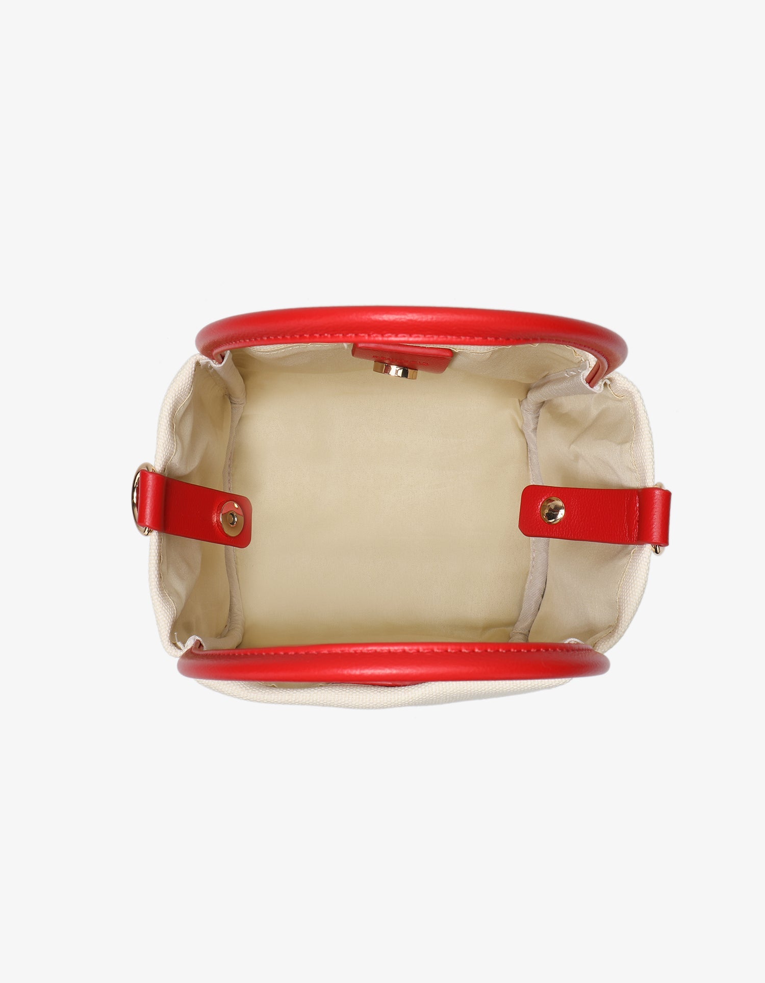 HOLLACE MINI TOTE CANVAS CONTRAST PIPING RED - REMI/REID