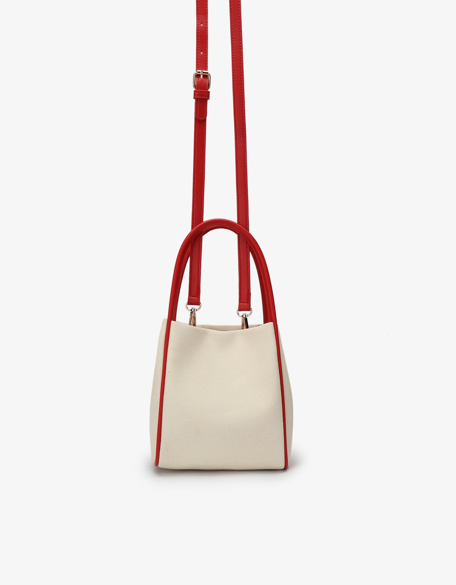 HOLLACE MINI TOTE CANVAS CONTRAST PIPING RED - REMI/REID