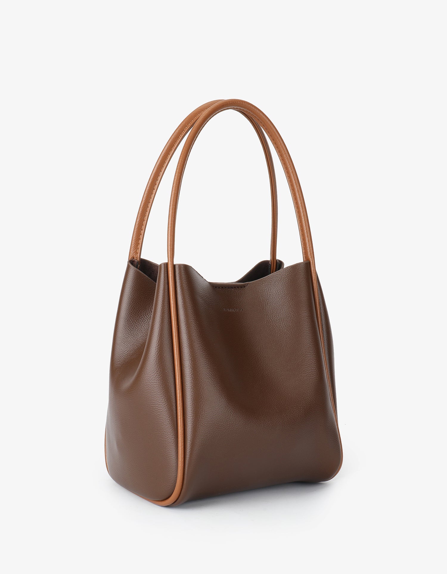 HOLLACE MINI TOTE CONTRAST PIPING ESPRESSO/BROWN - REMI/REID