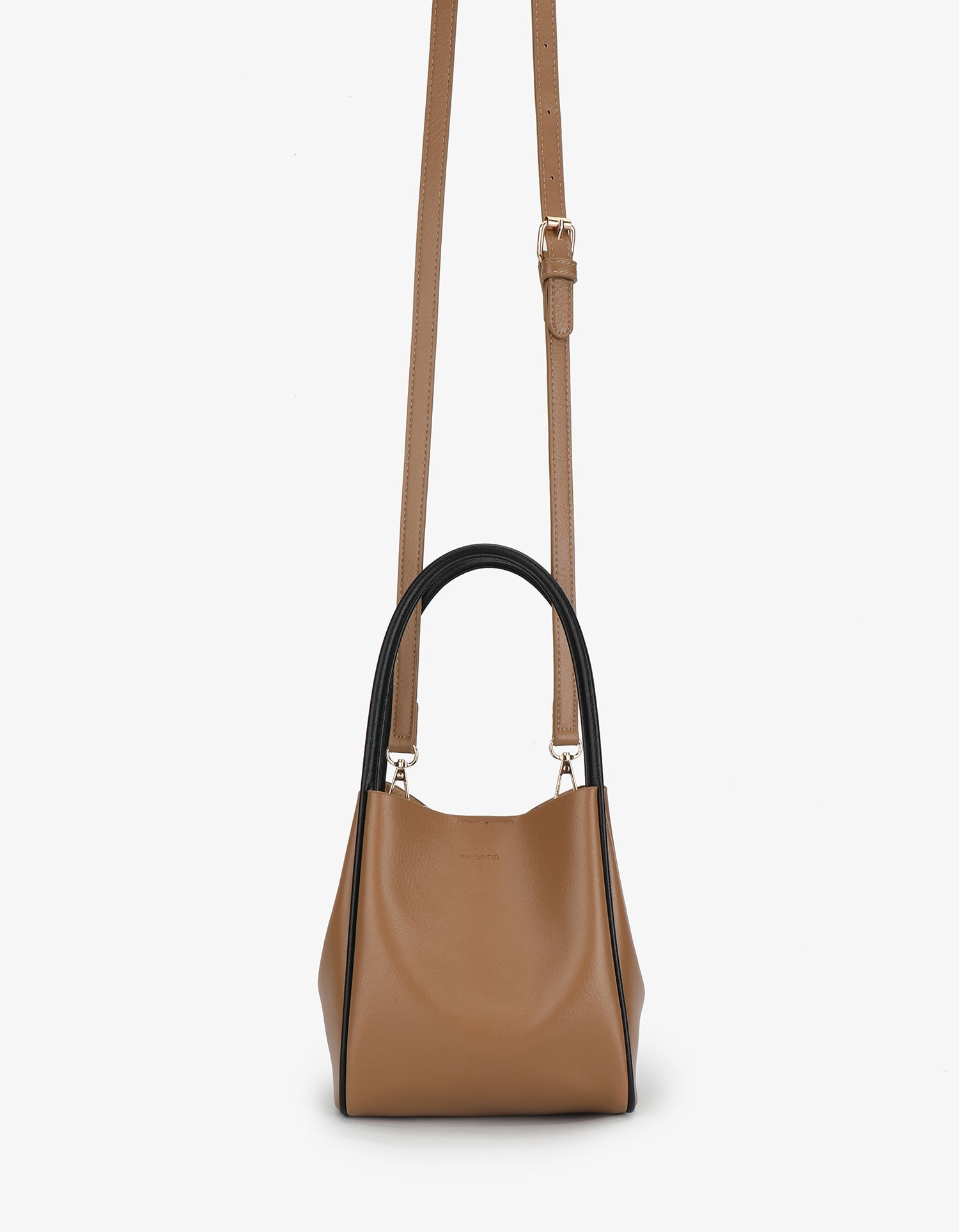 HOLLACE MINI TOTE CONTRAST PIPING TAN/BLACK - REMI/REID
